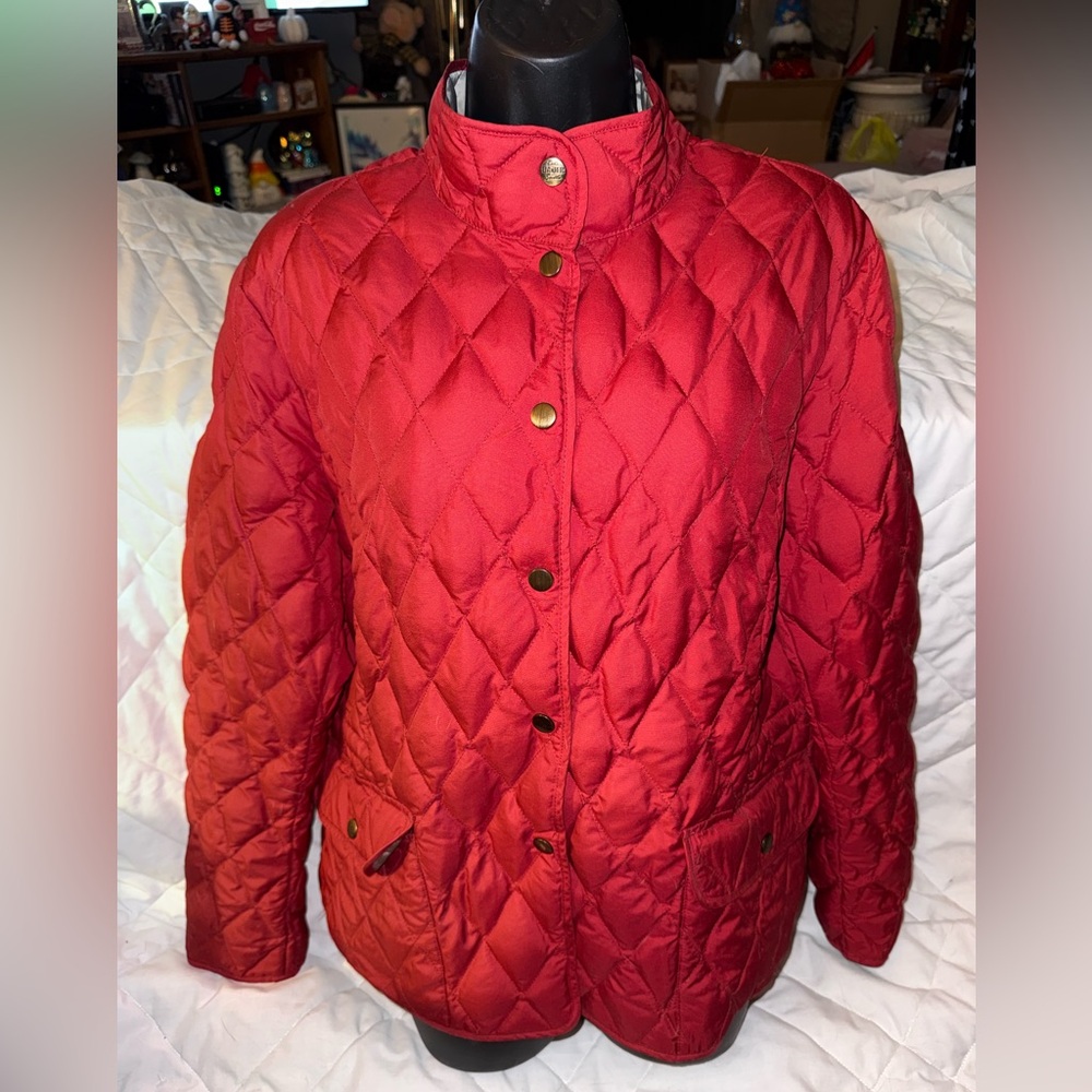 Eddie Bauer Quilted Down Snap Jacket